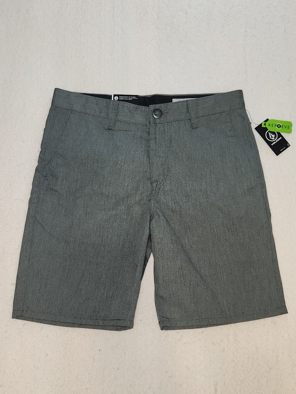 Volcom Frickin Modern Straight Chino Shorts Charcoal Heather Gray Youth 30 (20)